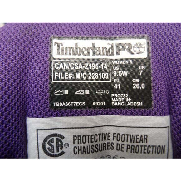 Timberland PRO Women's Powertrain Comp Toe Work Shoes Black/Purple Size 9.5W - Picture 8 of 8